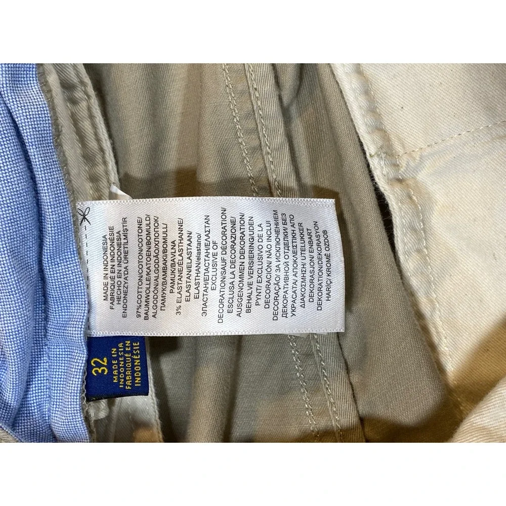Tan Polo Ralph Lauren Chino Shorts Stretch Classic Fit 32 Mens